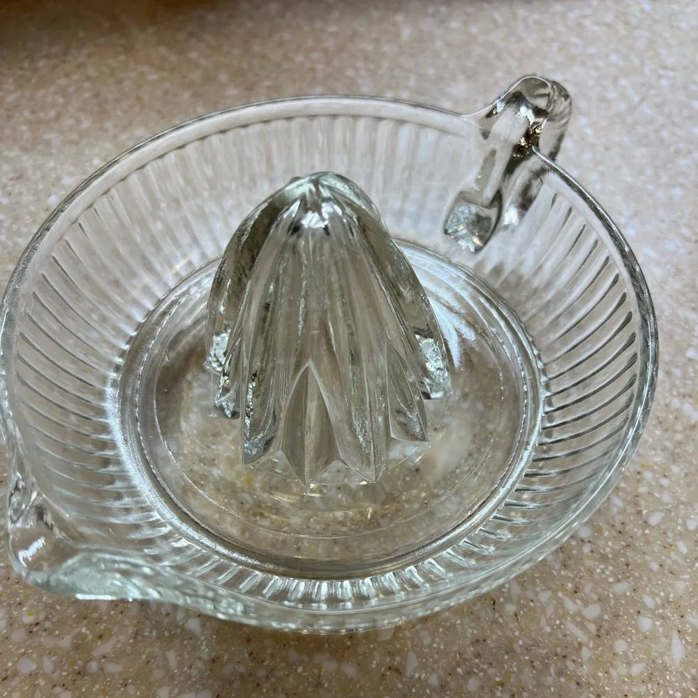 Vintage Clear Glass Lemon Juicer Anchor Hocking